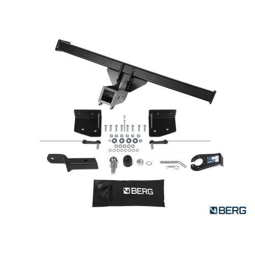F.1912.002 BERG Фаркоп на Belgee X50 2023-, Geely Coolray 2020-2023, 2023-2025. Требуется подрезка бампера. Тип шара: E. Нагрузки: 1500/75 кг, масса фаркопа 16,6 кг (без электрики в комплекте)