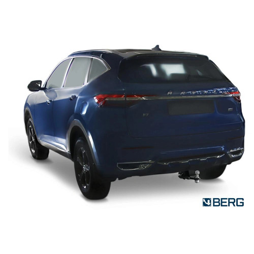 F.9411.001 BERG Фаркоп на Haval F7 2019-2024, Haval F7x 2019-2024 без снятия и подрезки бампера. Тип шара: E. Нагрузки: 1500/75 кг, масса фаркопа 21,3 кг (без электрики в комплекте)