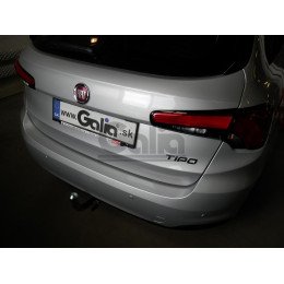 F134A GALIA Полностью оцинкованный фаркоп на FIAT Tipo универсал 2016-. Подрозетник убирается за бампер. Тип шара: A. Невидимый вырез бампера. Нагрузки: 