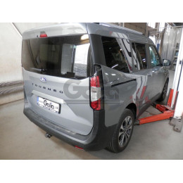 F142V GALIA Полностью оцинкованный фаркоп на Ford Tourneo Courier 2023-, Ford Transit Courier 2023-. Подрозетник убирается за бампер. Тип шара: AV (вертикальное быстросъе