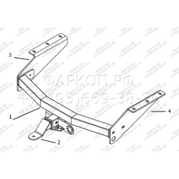 FA 0110-E Бизон Фаркоп на Jeep Cherokee KK 2008-2013, Dodge Nitro 2007-2011 без подрезки бампера. Тип шара: E (легкосъемный шар под квадрат). Нагрузки: 3200/120 кг. Не компле