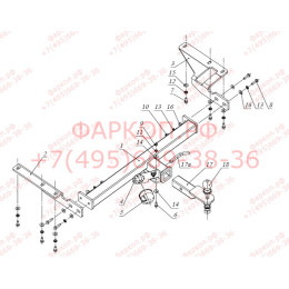 FA 0511-E Бизон Фаркоп на Honda CR-V 2006-2013. Требуется подрезка бампера. Тип шара: E (легкосъемный шар под квадрат). Нагрузки: 2500/120 кг. Не комплектуется 