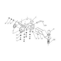 FA 0570-E Бизон Фаркоп на Volkswagen Amarok 2010-2022 без подрезки бампера. Тип шара: E (легкосъемный шар под квадрат). Нагрузки: 3200/120 кг. Не комплектуется эле