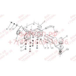 FA 0570-E Бизон Фаркоп на Volkswagen Amarok 2010-2022 без подрезки бампера. Тип шара: E (легкосъемный шар под квадрат). Нагрузки: 3200/120 кг. Не комплектуется эле
