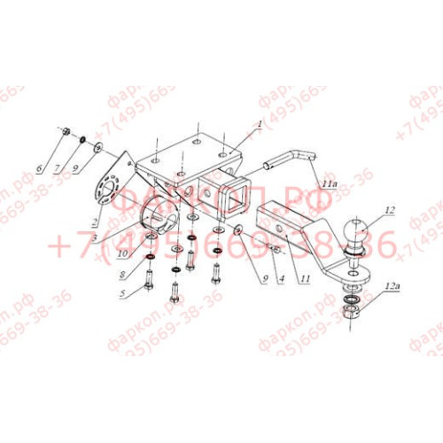 FA 0570-E Бизон Фаркоп на Volkswagen Amarok 2010-2022 без подрезки бампера. Тип шара: E (легкосъемный шар под квадрат). Нагрузки: 3200/120 кг. Не комплектуется электрикой