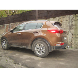 FA 0994-E Бизон Фаркоп на Kia Sportage дорестайл 2016-2018 без подрезки бампера. Тип шара: E (легкосъемный шар под квадрат). Нагрузки: 2800/120 кг. Не комплектуе