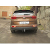 FA 0994-E Бизон Фаркоп на Kia Sportage дорестайл 2016-2018 без подрезки бампера. Тип шара: E (легкосъемный шар под квадрат). Нагрузки: 2800/120 кг. Не комплектуется электрикой