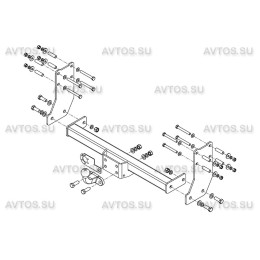 FD 26 AVTOS Фаркоп на Ford Transit фургон 2000-2014 без подрезки бампера. Тип шара: F. Нагрузки: 2000/100 кг, масса фаркопа 19,5 кг (без электрики в комплекте)