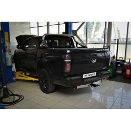GWP-21-991124.00 PT GROUP Фаркоп оцинкованный с нержавеющей накладкой на Great Wall Poer 2021- без подрезки бампера. Тип шара: E (легкосъемный шар под квадрат). Н
