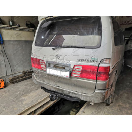 H.T52.A HALTY Фаркоп на Toyota Granvia 1995-2004, Toyota Grand Hiace 1999-2002, Toyota Hiace H12, H22, H18, H28 1995-2005 без подрезки бампера. Тип шара: A. Нагрузки: 750/75 кг, масса фаркопа 14,8 к