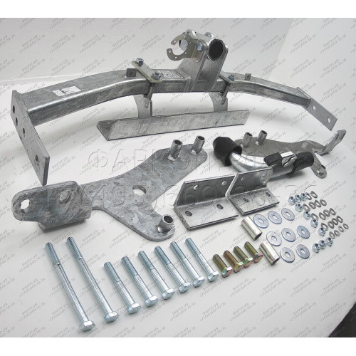 H047C GALIA Полностью оцинкованный фаркоп на Hyundai Starex 6 и 9 местные 1997-2008. Тип шара: C (горизонтальный съемный). Без выреза бампера. Нагрузки: 1500/75 кг, масса фаркопа 22,35 кг