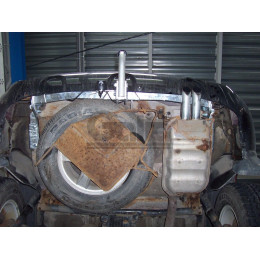 H060C GALIA Полностью оцинкованный фаркоп на Hyundai Santa Fe 2001-2006, в т.ч. Santa Fe Classic 2007-2013. Тип шара: C (горизонтальный съемный). Установка без снятия и выр