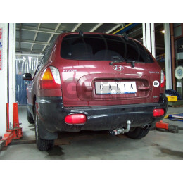H060C GALIA Полностью оцинкованный фаркоп на Hyundai Santa Fe 2001-2006, в т.ч. Santa Fe Classic 2007-2013. Тип шара: C (горизонтальный съемный). Установка без снятия и выр