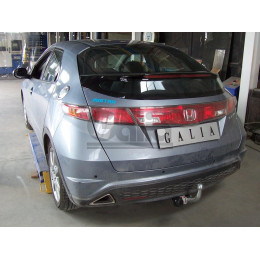 H082C GALIA Полностью оцинкованный фаркоп на Honda Civic хетчбек 5 дверей 2006-2012, 2 выхлопные трубы. Тип шара: C (горизонтальный съемный). Подрезка бампер