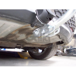 H082C GALIA Полностью оцинкованный фаркоп на Honda Civic хетчбек 5 дверей 2006-2012, 2 выхлопные трубы. Тип шара: C (горизонтальный съемный). Подрезка бампер