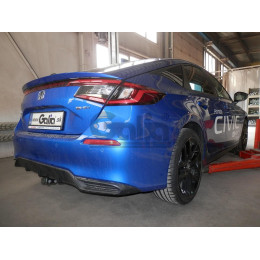H111A GALIA Полностью оцинкованный фаркоп на Honda Civic хетчбек 5 дверей 2022-. Тип шара: A. Невидимый вырез бампера. Нагрузки: 1000/75 кг, масса фаркопа 15,72 к