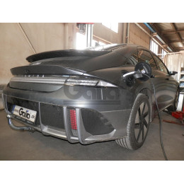 H113C GALIA Полностью оцинкованный фаркоп на Hyundai Ioniq 6 2022-. Подрозетник убирается за бампер. Тип шара: C (горизонтальный съемный). Невидимый вырез 