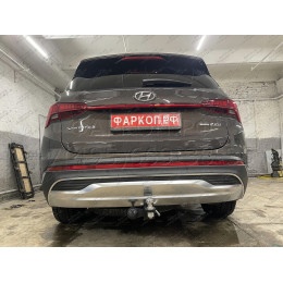 HSF-21-991122.00 PT GROUP Фаркоп на Hyundai Santa Fe IV рестайлинг 2021-2023, Kia Sorento 2020-2024 без подрезки бампера. Тип шара: E (легкосъемный шар под квадрат). Нагрузки: 280