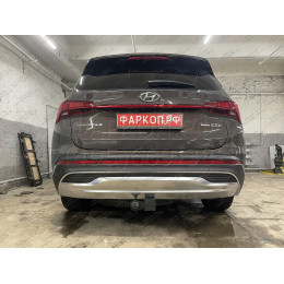 HSF-21-991122.00 PT GROUP Фаркоп на Hyundai Santa Fe IV рестайлинг 2021-2023, Kia Sorento 2020-2024 без подрезки бампера. Тип шара: E (легкосъемный шар под квадрат). Нагрузки: 280