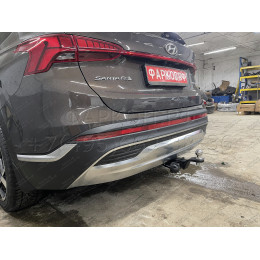 HSF-21-991122.00 PT GROUP Фаркоп на Hyundai Santa Fe IV рестайлинг 2021-2023, Kia Sorento 2020-2024 без подрезки бампера. Тип шара: E (легкосъемный шар под квадрат). Нагрузки: 280