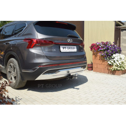 HSF-21-991122.00 PT GROUP Фаркоп на Hyundai Santa Fe IV рестайлинг 2021-2023, Kia Sorento 2020-2024 без подрезки бампера. Тип шара: E (легкосъемный шар под квадрат). Нагрузки: 280