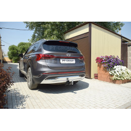 HSF-21-991122.00 PT GROUP Фаркоп на Hyundai Santa Fe IV рестайлинг 2021-2023, Kia Sorento 2020-2024 без подрезки бампера. Тип шара: E (легкосъемный шар под квадрат). Нагрузки: 280