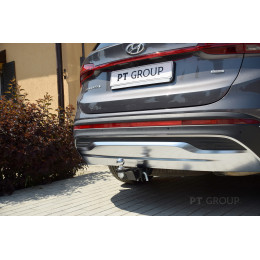 HSF-21-991122.00 PT GROUP Фаркоп на Hyundai Santa Fe IV рестайлинг 2021-2023, Kia Sorento 2020-2024 без подрезки бампера. Тип шара: E (легкосъемный шар под квадрат). Нагрузки: 280
