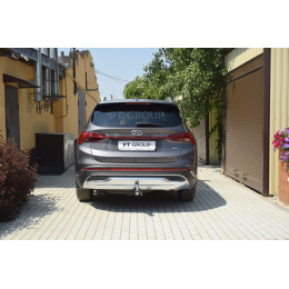 HSF-21-991122.00 PT GROUP Фаркоп на Hyundai Santa Fe IV рестайлинг 2021-2023, Kia Sorento 2020-2024 без подрезки бампера. Тип шара: E (легкосъемный шар под квадрат). Нагрузки: 280