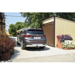 HSF-21-991122.00 PT GROUP Фаркоп на Hyundai Santa Fe IV рестайлинг 2021-2023, Kia Sorento 2020-2024 без подрезки бампера. Тип шара: E (легкосъемный шар под квадрат). Нагрузки: 280