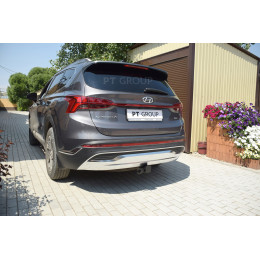 HSF-21-991122.00 PT GROUP Фаркоп на Hyundai Santa Fe IV рестайлинг 2021-2023, Kia Sorento 2020-2024 без подрезки бампера. Тип шара: E (легкосъемный шар под квадрат). Нагрузки: 280