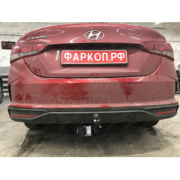 H228-A Лидер-плюс ТСУ для Hyundai Solaris 2 седан 2017-2022, Kia Rio 4 седан 2017-2020 без снятия и выреза бампера. Нагрузки: 1200/75 кг, масса фаркопа 14,1 кг (без электри