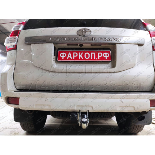 T065A GALIA Полностью оцинкованный фаркоп на Toyota Land Cruiser Prado J120 2003-2009, J150 2009-2023, Lexus GX 470 2003-2009, GX 460 2009-2023. Тип шара: A. Невидимый вырез бампера. Нагрузки: 3000/120 кг, масса фаркопа 5,62 кг
