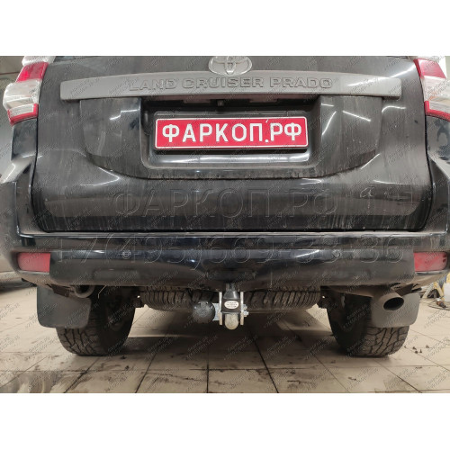 T065A GALIA Полностью оцинкованный фаркоп на Toyota Land Cruiser Prado J120 2003-2009, J150 2009-2023, Lexus GX 470 2003-2009, GX 460 2009-2023. Тип шара: A. Невидимый вырез бампера. Нагрузки: 3000/120 кг, масса фаркопа 5,62 кг