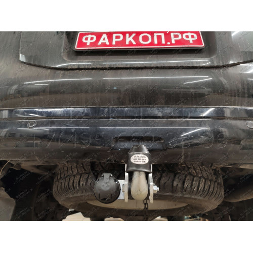 T065A GALIA Полностью оцинкованный фаркоп на Toyota Land Cruiser Prado J120 2003-2009, J150 2009-2023, Lexus GX 470 2003-2009, GX 460 2009-2023. Тип шара: A. Невидимый вырез бампера. Нагрузки: 3000/120 кг, масса фаркопа 5,62 кг