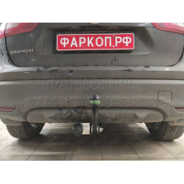 N121-A Лидер-плюс ТСУ для Nissan Qashqai 2007-2014 (необходима подрезка бампера), Qashqai 2014-2021, в т.ч. Qashqai +2 (без выреза бампера). Нагрузки: 1500/75 кг, масса фаркоп