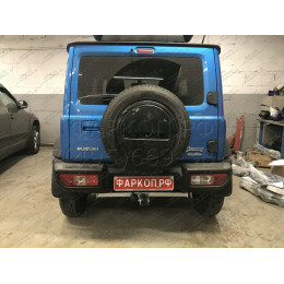 S137C GALIA Полностью оцинкованный фаркоп на Suzuki Jimny 2018-. Тип шара: C (горизонтальный съемный). Установка без выреза бампера. Нагрузки: 1400/75 кг, масс