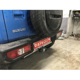 S137C GALIA Полностью оцинкованный фаркоп на Suzuki Jimny 2018-. Тип шара: C (горизонтальный съемный). Установка без выреза бампера. Нагрузки: 1400/75 кг, масс