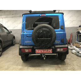 S137C GALIA Полностью оцинкованный фаркоп на Suzuki Jimny 2018-. Тип шара: C (горизонтальный съемный). Установка без выреза бампера. Нагрузки: 1400/75 кг, масс