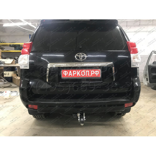 T065A GALIA Полностью оцинкованный фаркоп на Toyota Land Cruiser Prado J120 2003-2009, J150 2009-2023, Lexus GX 470 2003-2009, GX 460 2009-2023. Тип шара: A. Невидимый вырез бампера. Нагрузки: 3000/120 кг, масса фаркопа 5,62 кг