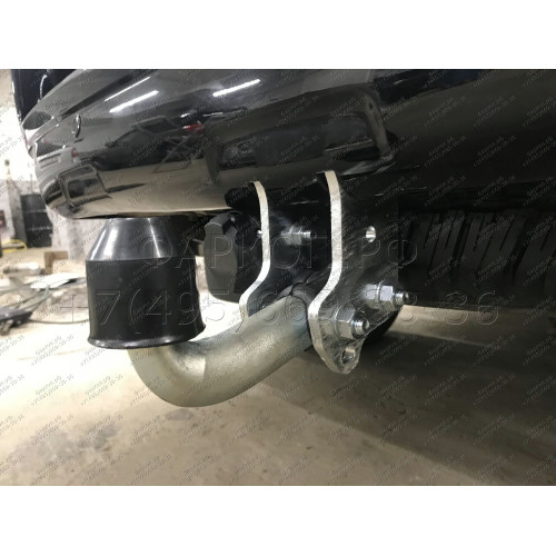 T065A GALIA Полностью оцинкованный фаркоп на Toyota Land Cruiser Prado J120 2003-2009, J150 2009-2023, Lexus GX 470 2003-2009, GX 460 2009-2023. Тип шара: A. Невидимый вырез бампера. Нагрузки: 3000/120 кг, масса фаркопа 5,62 кг