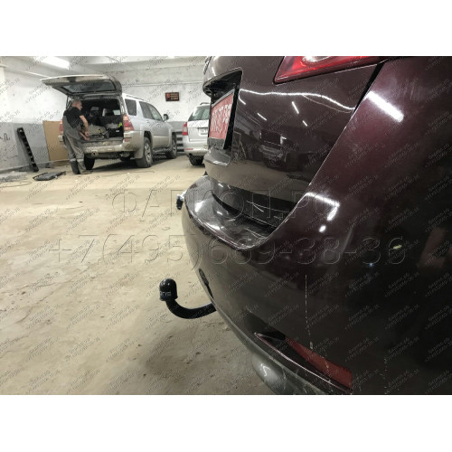 4365-A ORIS Фаркоп на Nissan Murano 2008-2016. Необходима подрезка бампера. Тип шара: A. Нагрузки: 1500/75 кг, масса фаркопа 17,5 кг (без электрики в комплекте)