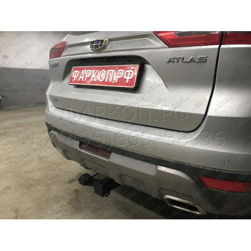 GEA-18-991122.00 PT GROUP Фаркоп на Geely Atlas 2018-2021 без подрезки бампера. Тип шара: E (легкосъемный шар под квадрат). Нагрузки: 1500/75 кг, масса фаркопа 18,7 кг (без электрики в комплекте)