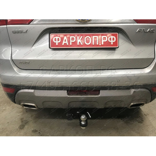 GEA-18-991122.00 PT GROUP Фаркоп на Geely Atlas 2018-2021 без подрезки бампера. Тип шара: E (легкосъемный шар под квадрат). Нагрузки: 1500/75 кг, масса фаркопа 18,7 кг (без электрики в комплекте)
