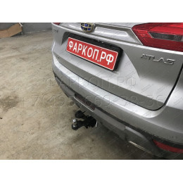GEA-18-991122.00 PT GROUP Фаркоп на Geely Atlas 2018-2021 без подрезки бампера. Тип шара: E (легкосъемный шар под квадрат). Нагрузки: 1500/75 кг, масса фаркопа 18,7 кг (бе