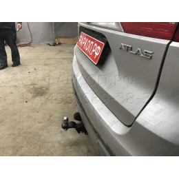 GEA-18-991122.00 PT GROUP Фаркоп на Geely Atlas 2018-2021 без подрезки бампера. Тип шара: E (легкосъемный шар под квадрат). Нагрузки: 1500/75 кг, масса фаркопа 18,7 кг (бе