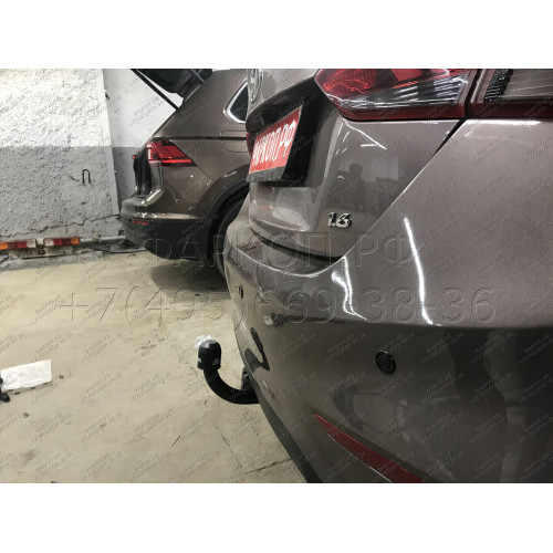 H228-A Лидер-плюс ТСУ для Hyundai Solaris 2 седан 2017-2022, Kia Rio 4 седан 2017-2020 без снятия и выреза бампера. Нагрузки: 1200/75 кг, масса фаркопа 14,1 кг (без электрики в комплекте)