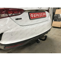 H228-A Лидер-плюс ТСУ для Hyundai Solaris 2 седан 2017-2022, Kia Rio 4 седан 2017-2020 без снятия и выреза бампера. Нагрузки: 1200/75 кг, масса фаркопа 14,1 кг (без электри