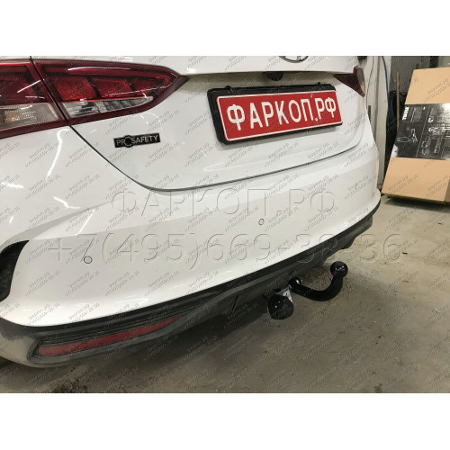 H228-A Лидер-плюс ТСУ для Hyundai Solaris 2 седан 2017-2022, Kia Rio 4 седан 2017-2020 без снятия и выреза бампера. Нагрузки: 1200/75 кг, масса фаркопа 14,1 кг (без электрики в комплекте)