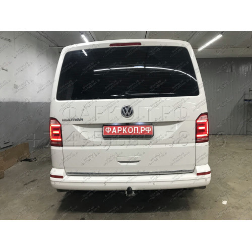 V064C GALIA Полностью оцинкованный фаркоп на Volkswagen Transporter / Caravelle / Multivan T5 2003-2015, T6 2015-2024, включая 4WD, включая модели с парктрониками. Тип шара: C (горизонтальный съемный). Без выреза бампера. Нагрузки: 2800/120 кг, масса фарк