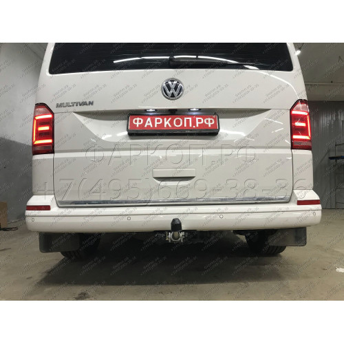 V064C GALIA Полностью оцинкованный фаркоп на Volkswagen Transporter / Caravelle / Multivan T5 2003-2015, T6 2015-2024, включая 4WD, включая модели с парктрониками. Тип шара: C (горизонтальный съемный). Без выреза бампера. Нагрузки: 2800/120 кг, масса фарк